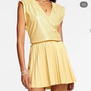 Ramy Brook Yellow Pleated Dress